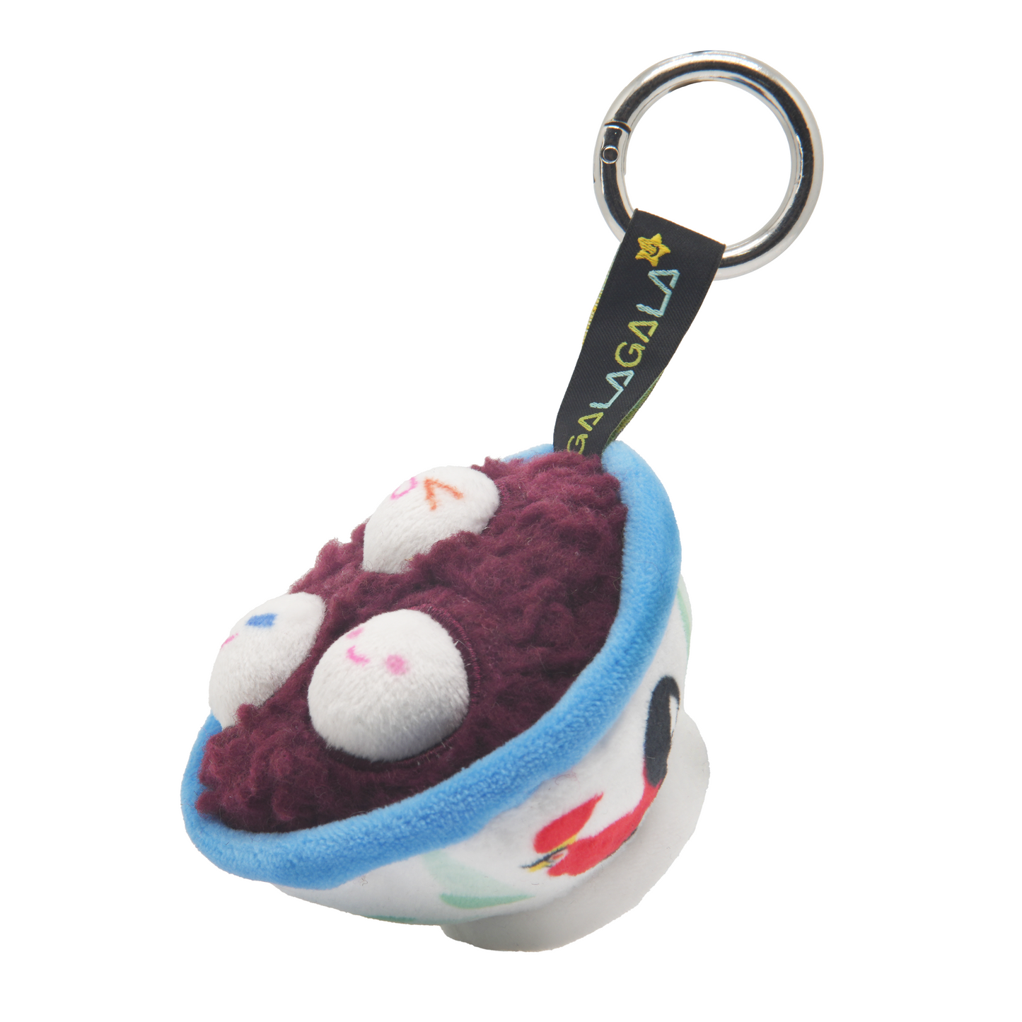 Plushie Planet® - Hong Kong Snack Series - Red Bean Soup Rice Ball Keychain (香港小食系列 - 紅豆沙湯圓吊飾)