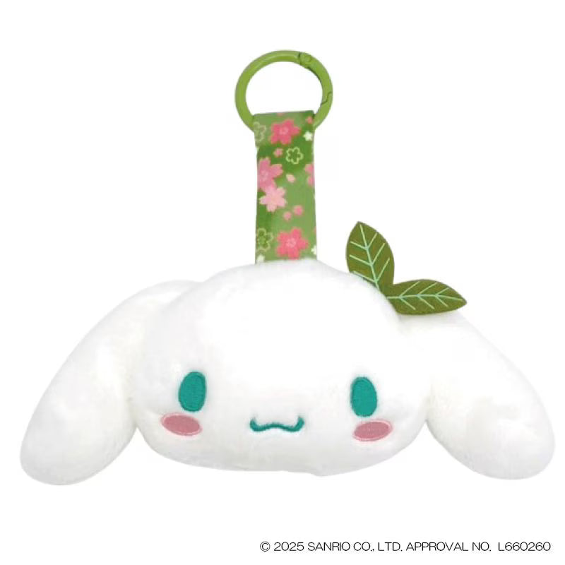 Sanrio - Cinnamoroll Matcha Kimono Face Tag Mascot Plush Doll Keychain