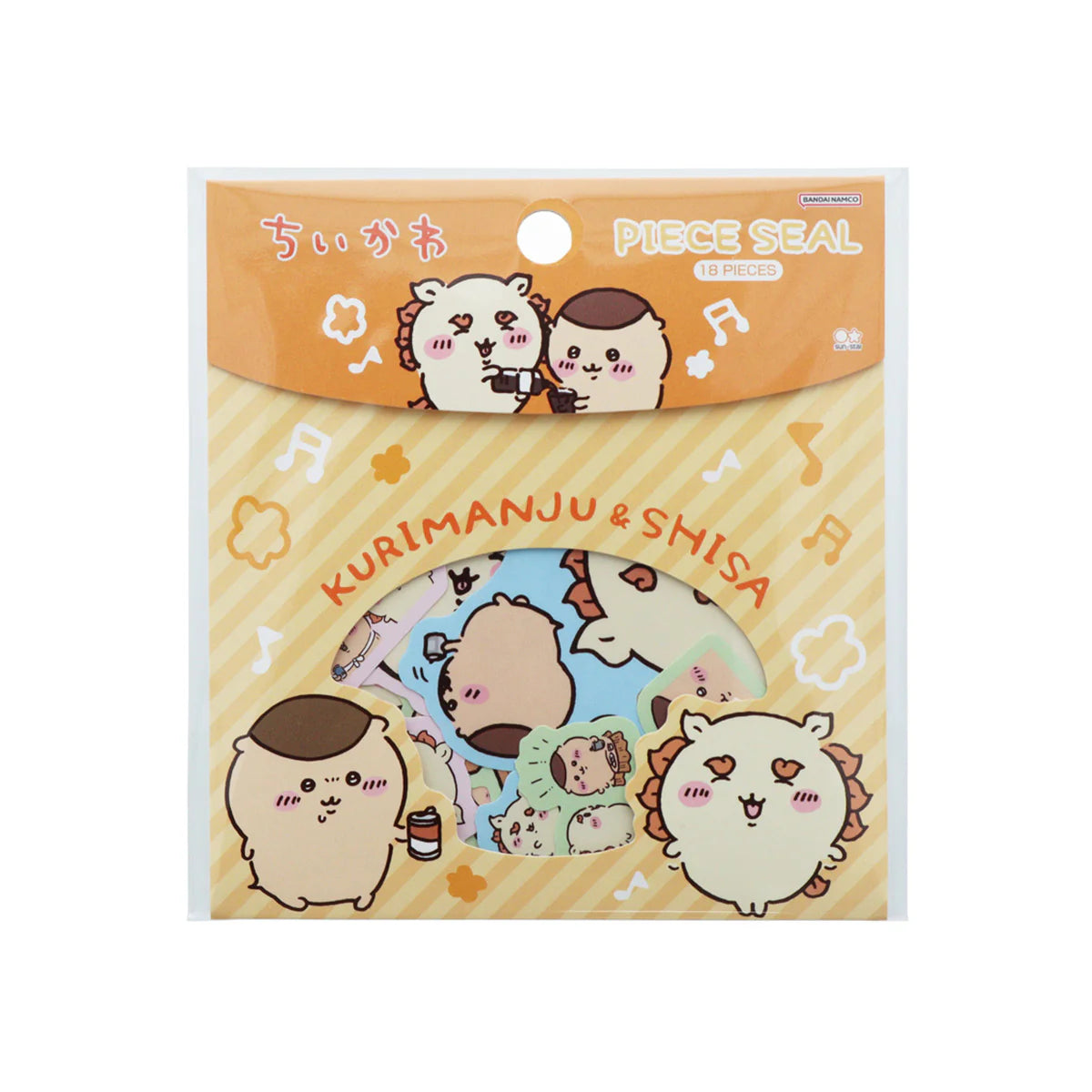 Spiral Cute - Chiikawa Piece Seal Stickers (Kurimanju x Shisa)