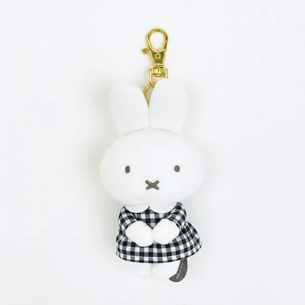 Miffy Gingham Mascot Series - Chokkorisan Key Charm (Black)