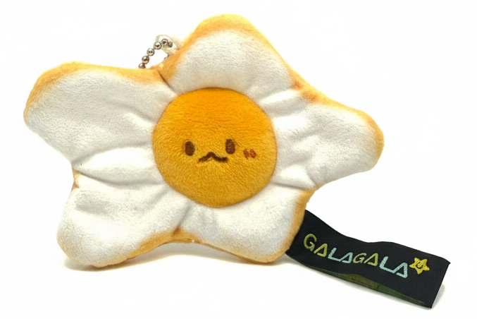 Plushie Planet® - Breakfast Series - Over Easy Egg Keychain (早餐系列 - 荷包蛋吊飾)