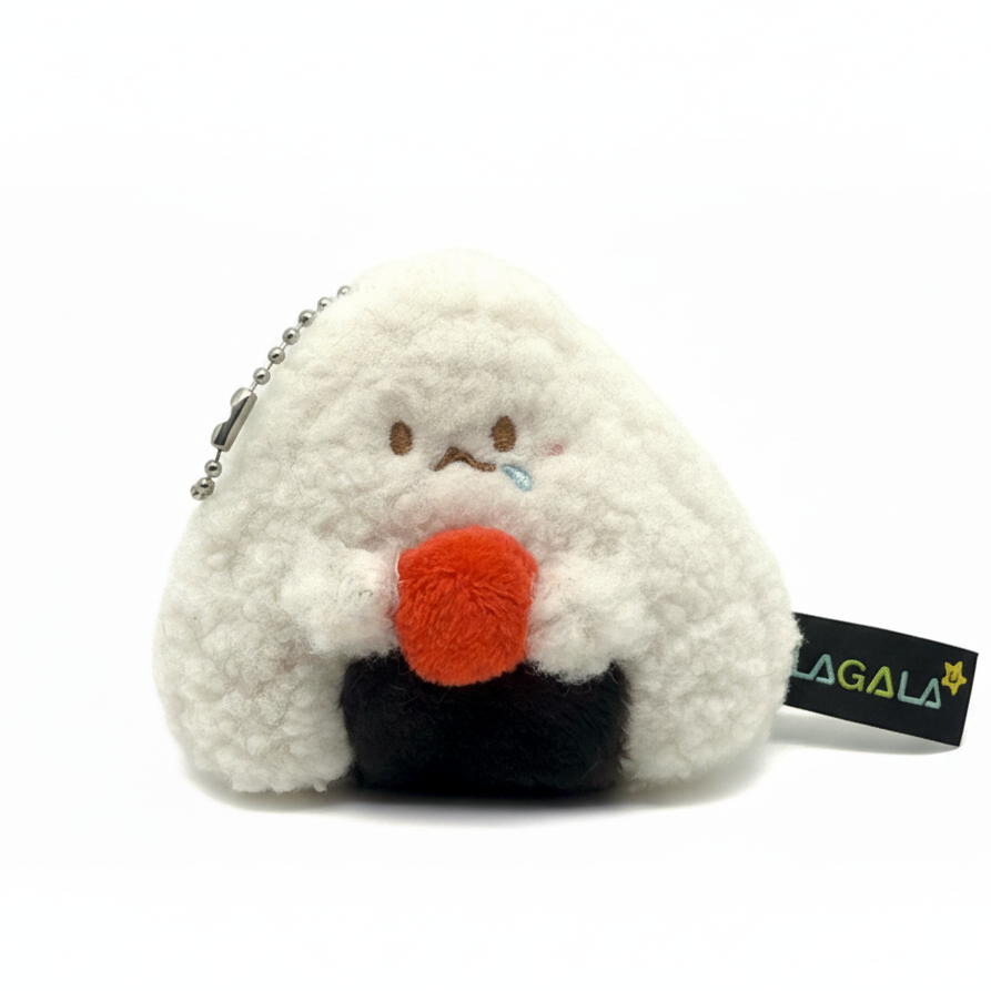 Plushie Planet® - Breakfast Series - Umeboshi Origiri Keychain (早餐系列 - 梅子飯團吊飾)