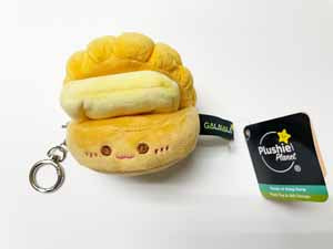 Plushie Planet® - Hong Kong Snack Series - Pineapple Bun with Butter Keychain (香港小食系列 - 菠蘿油吊飾)