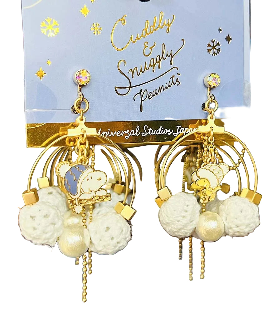 Universal Studio Japan - Cuddly & Snuggly Peanuts Snoopy and Woodstock Earrings