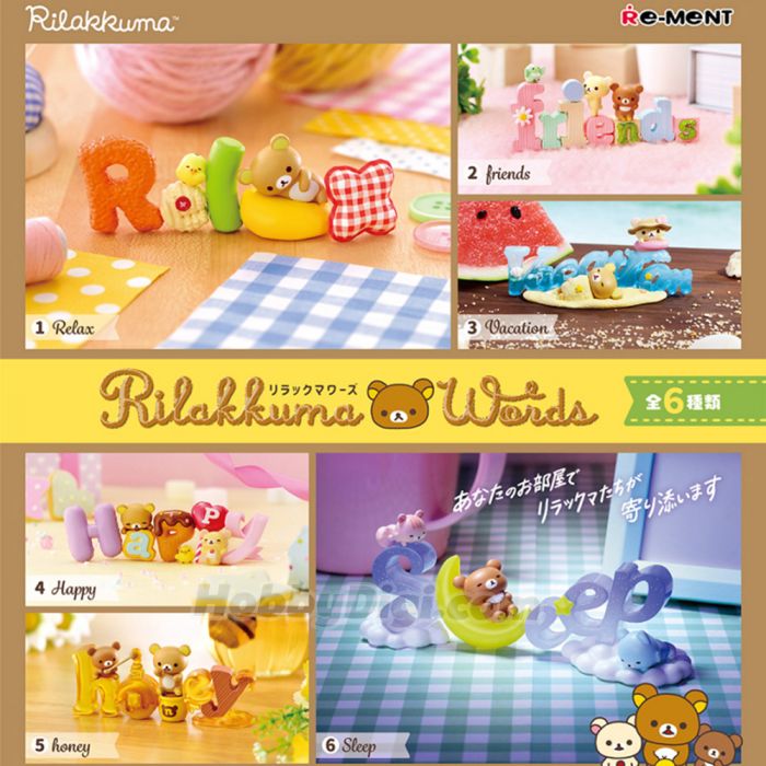 Re-Ment - Rilakkuma Words (Original Box Complete Set of 6)