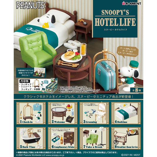 Re-Ment - Peanuts Snoopy Hotel Life (Original Box Complete Set of 8)