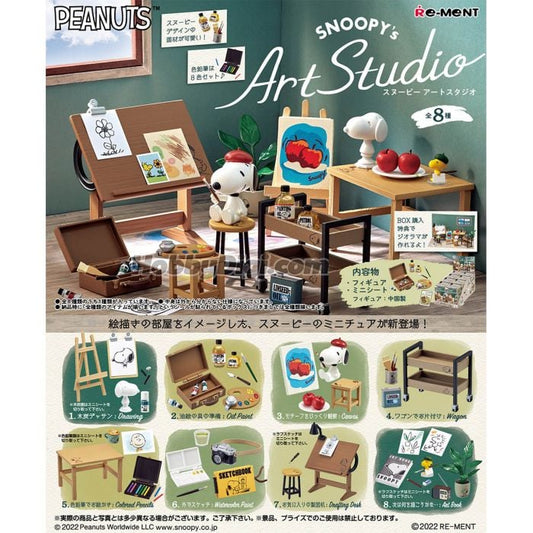 Re-Ment - Peanuts Snoopy's Art Studio (Original Box Complete Set of 8)