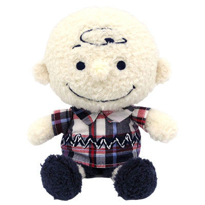 Peanuts Snoopy Charlie Brown Blueberry Check Plush Doll (S)