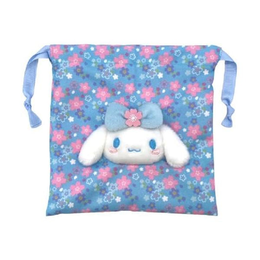 Sanrio - Cinnamoroll Sakura Kimono Boa Face Drawstring Bag