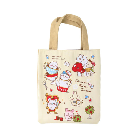 Spiral Cute - Chiikawa Wonder Tea Time Mini Tote Bag (Beige)