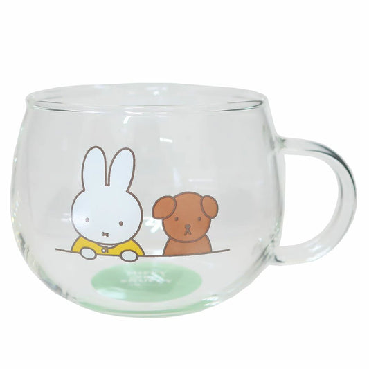 Miffy and Snuffy Heat-Resistant Glass Mug (Green)