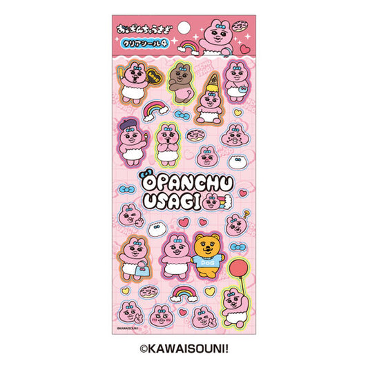 Opanchusagi Clear Seal Sticker 4 (Pink)