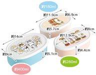 Skater - Mofusand Antibacterial Microwave Safe Sealed Storage Containers (3pcs)
