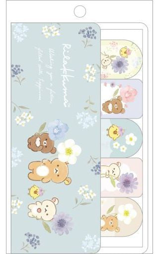 San-X - Rilakkuma Dandelions and Twin Hamsters Index Sticky Notes (Blue)