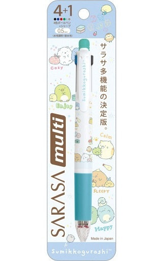 San-X - SARASA Sumikko Gurashi Multifunction Pen (4 Colors Ballpoint Pen 0.5mm & Mechanical Pencil 0.5mm)