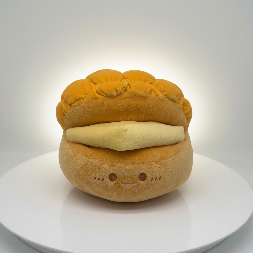 Plushie Planet® - Hong Kong Snack Series - Pineapple with Butter Plush (香港小食系列 - 菠蘿油公仔)