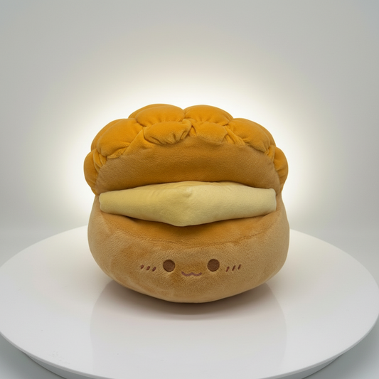 Plushie Planet® - Hong Kong Snack Series - Pineapple with Butter Plush (香港小食系列 - 菠蘿油公仔)