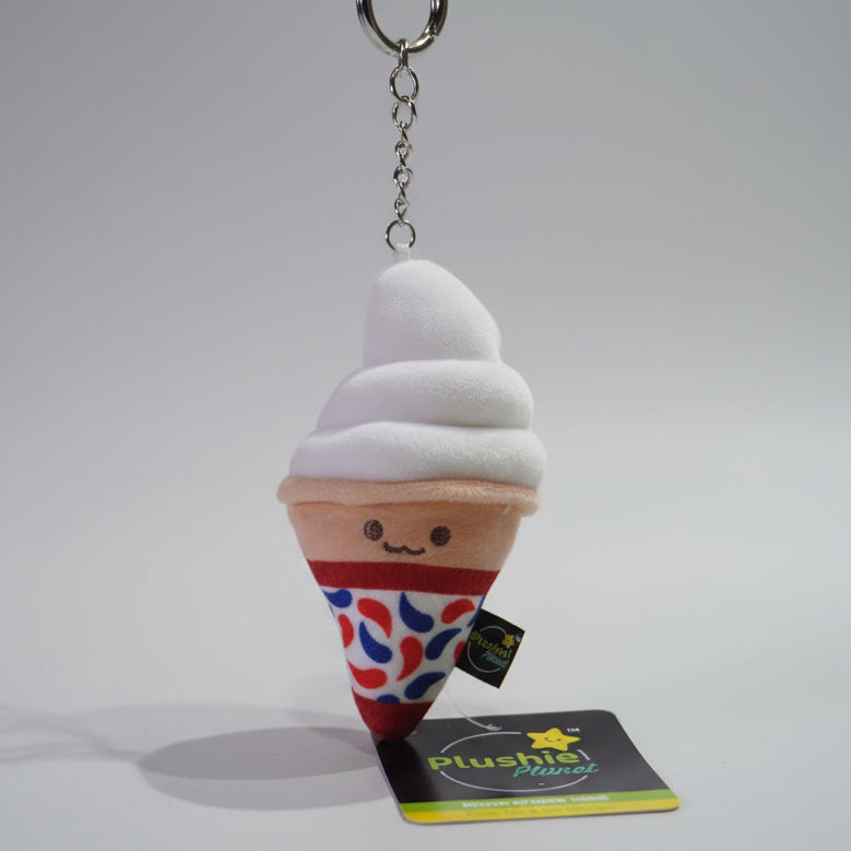 Plushie Planet® - Hong Kong Snack Series - Ice Cream Keychain (香港小食系列 - 軟雪糕吊飾)