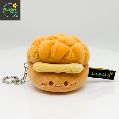 Plushie Planet® - Hong Kong Snack Series - Pineapple Bun with Butter Keychain (香港小食系列 - 菠蘿油吊飾)