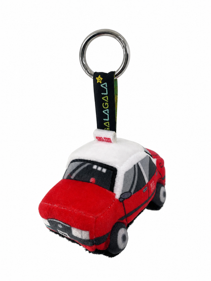 Plushie Planet® - Hong Kong Transport Series - Hong Kong Taxi (Red) Keychain (香港交通系列 - 紅色的士吊飾)