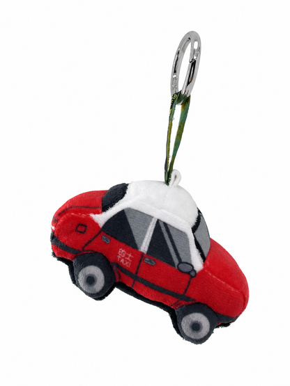 Plushie Planet® - Hong Kong Transport Series - Hong Kong Taxi (Red) Keychain (香港交通系列 - 紅色的士吊飾)