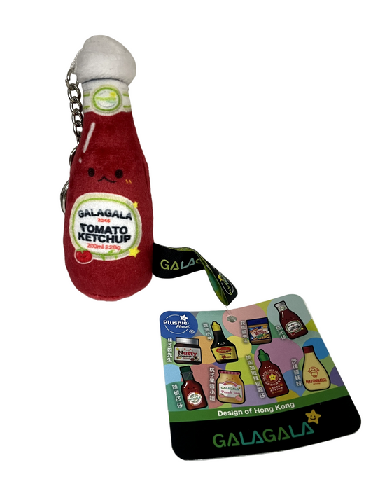 Plushie Planet® - Seasoning Series - Tomato Ketchup Keychain (調味料系列 - 茄汁仔吊飾)